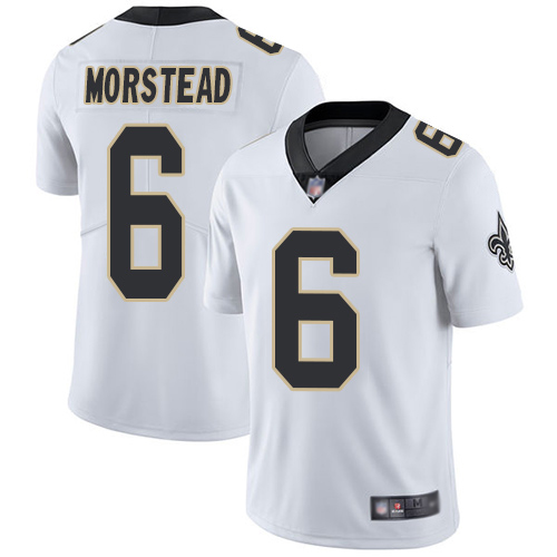 Men New Orleans Saints Limited White Thomas Morstead Road Jersey NFL Football 6 Vapor Untouchable Jersey